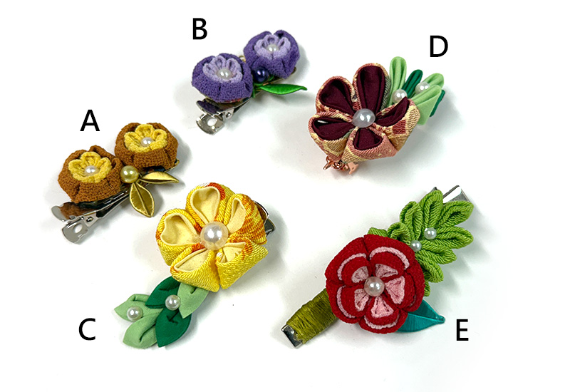 細工纏花雙花髮夾